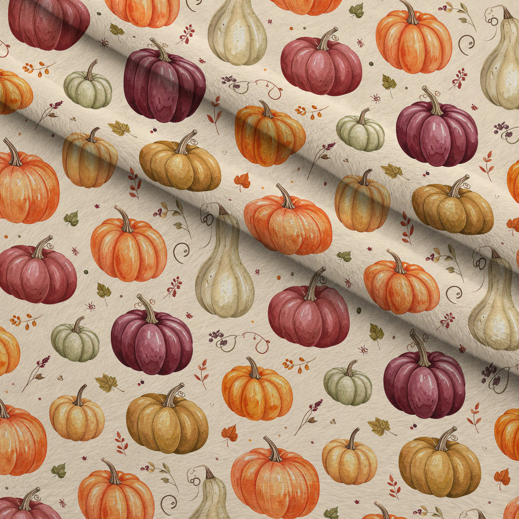 Foxes Among Falling Leaves Pattern 7 Minky Fabric — plush minky folded close-up preview (mv-minky-v1:lying)