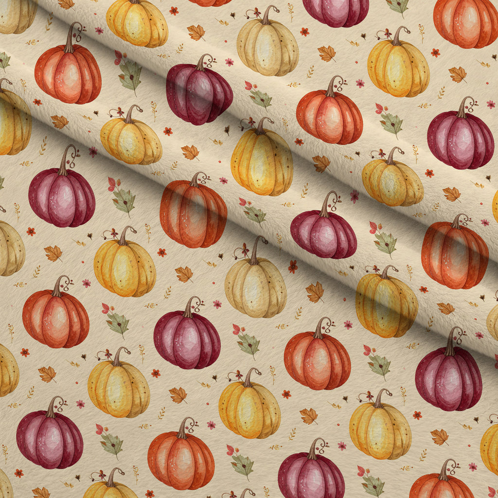 Foxes Among Falling Leaves Pattern 8 Minky Fabric — plush minky folded close-up preview (mv-minky-v1:lying)
