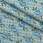 Frosted Azure Botanicals Pattern 10 Minky Fabric — plush minky folded close-up preview (mv-minky-v1:lying)
