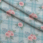 Frosted Azure Botanicals Pattern 11 Minky Fabric — plush minky folded close-up preview (mv-minky-v1:lying)