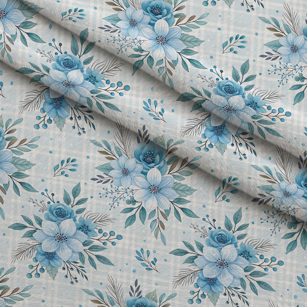 Frosted Azure Botanicals Pattern 12 Minky Fabric — plush minky folded close-up preview (mv-minky-v1:lying)