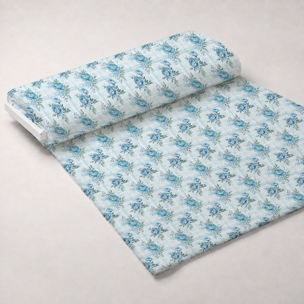 Frosted Azure Botanicals Pattern 14 Minky Fabric — plush minky unrolled bolt preview (mv-minky-v1:bolt)