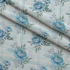 Frosted Azure Botanicals Pattern 14 Minky Fabric — plush minky folded close-up preview (mv-minky-v1:lying)