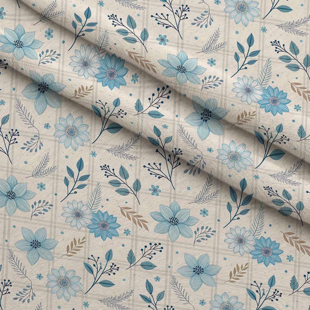 Frosted Azure Botanicals Pattern 15 Minky Fabric — plush minky folded close-up preview (mv-minky-v1:lying)