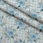 Frosted Azure Botanicals Pattern 16 Minky Fabric — plush minky folded close-up preview (mv-minky-v1:lying)