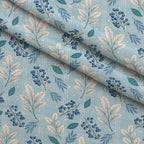 Frosted Azure Botanicals Pattern 17 Minky Fabric — plush minky folded close-up preview (mv-minky-v1:lying)