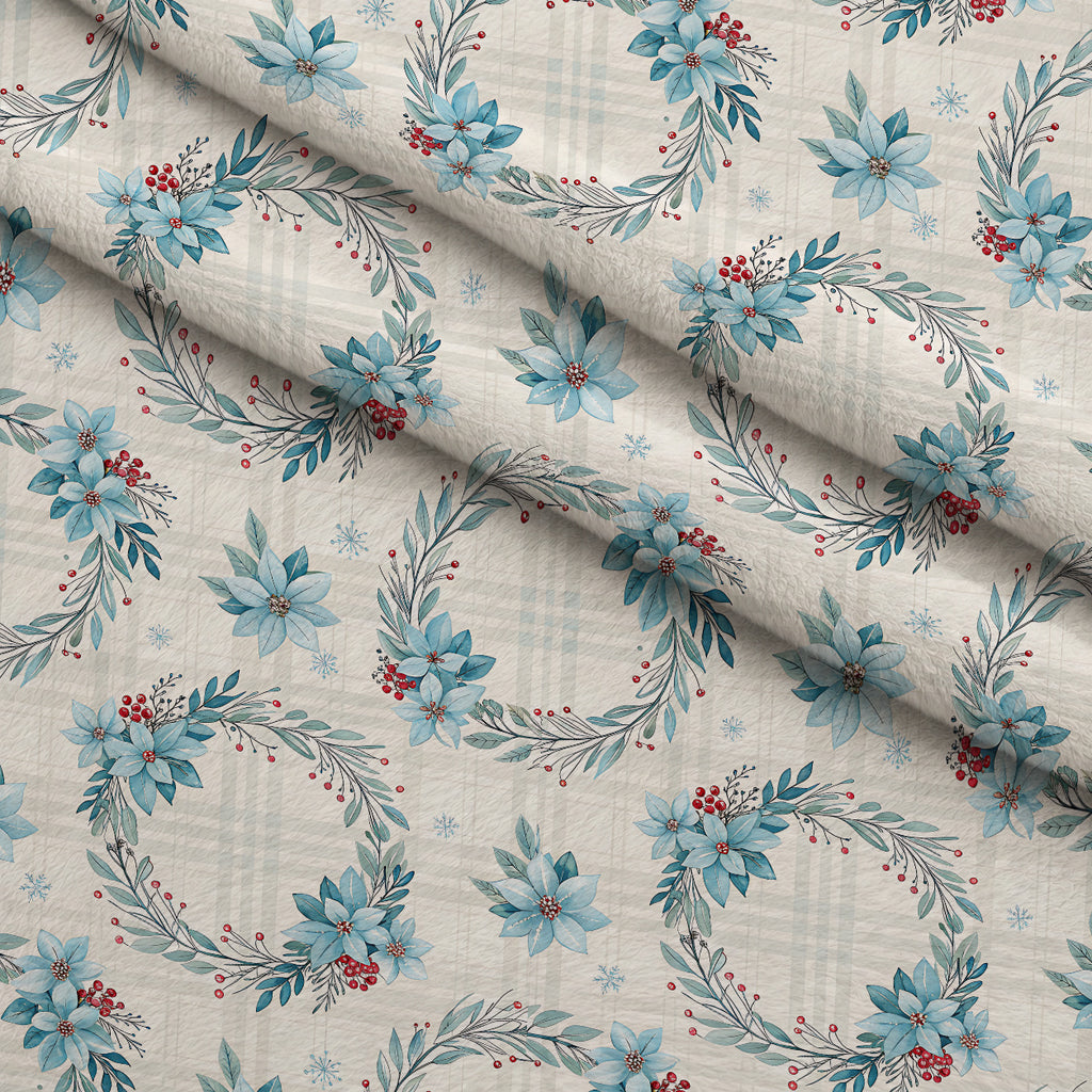 Frosted Azure Botanicals Pattern 19 Minky Fabric — plush minky folded close-up preview (mv-minky-v1:lying)