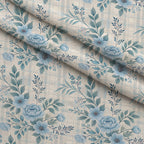 Frosted Azure Botanicals Pattern 4 Minky Fabric — plush minky folded close-up preview (mv-minky-v1:lying)