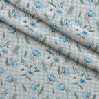 Frosted Azure Botanicals Pattern 5 Minky Fabric — plush minky folded close-up preview (mv-minky-v1:lying)
