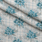 Frosted Azure Botanicals Pattern 9 Minky Fabric — plush minky folded close-up preview (mv-minky-v1:lying)