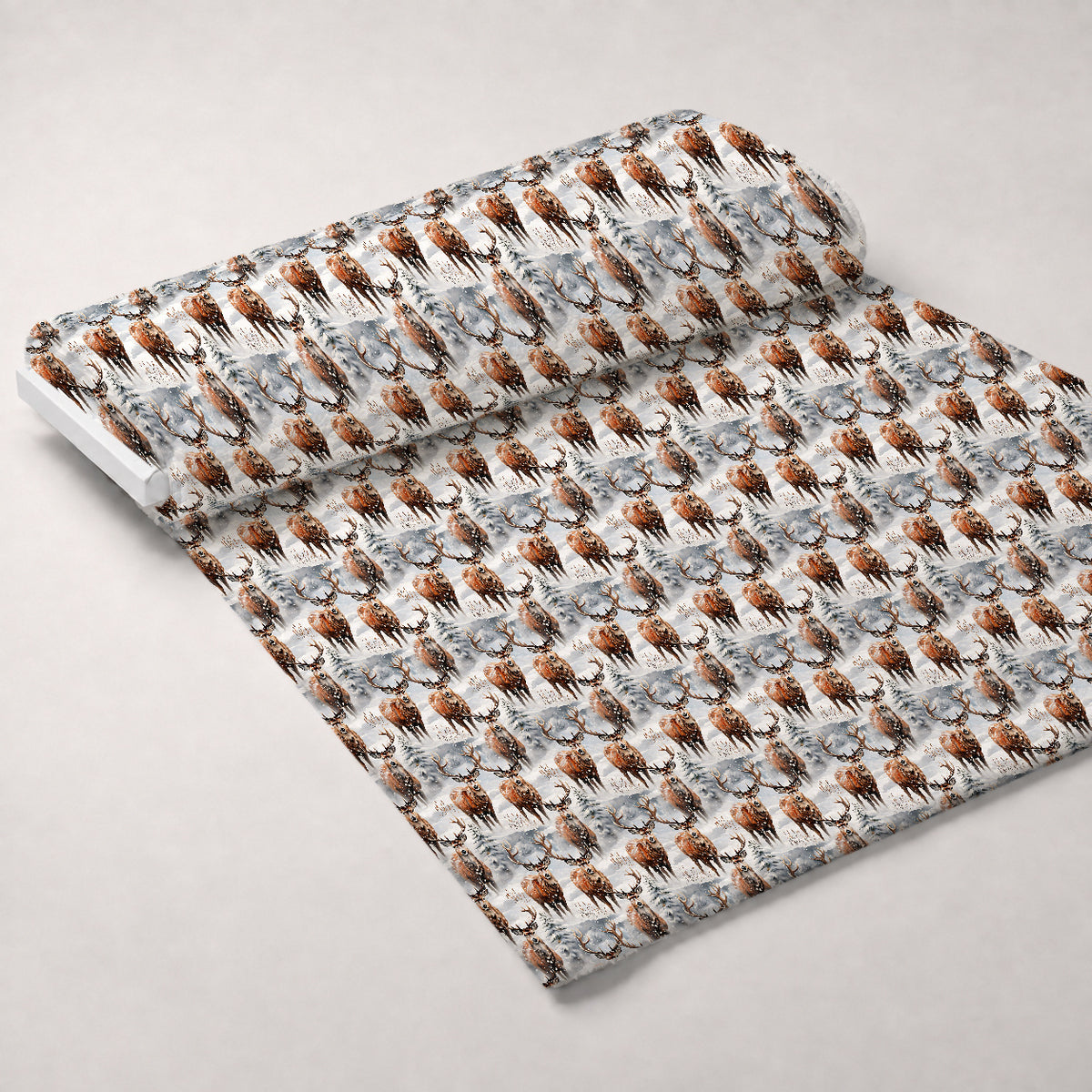 Frosted Woodland Pattern 3 Minky Fabric — plush minky unrolled bolt preview (mv-minky-v1:bolt)