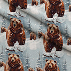Frosted Woodland Pattern 4 Minky Fabric — plush minky folded close-up preview (mv-minky-v1:lying)