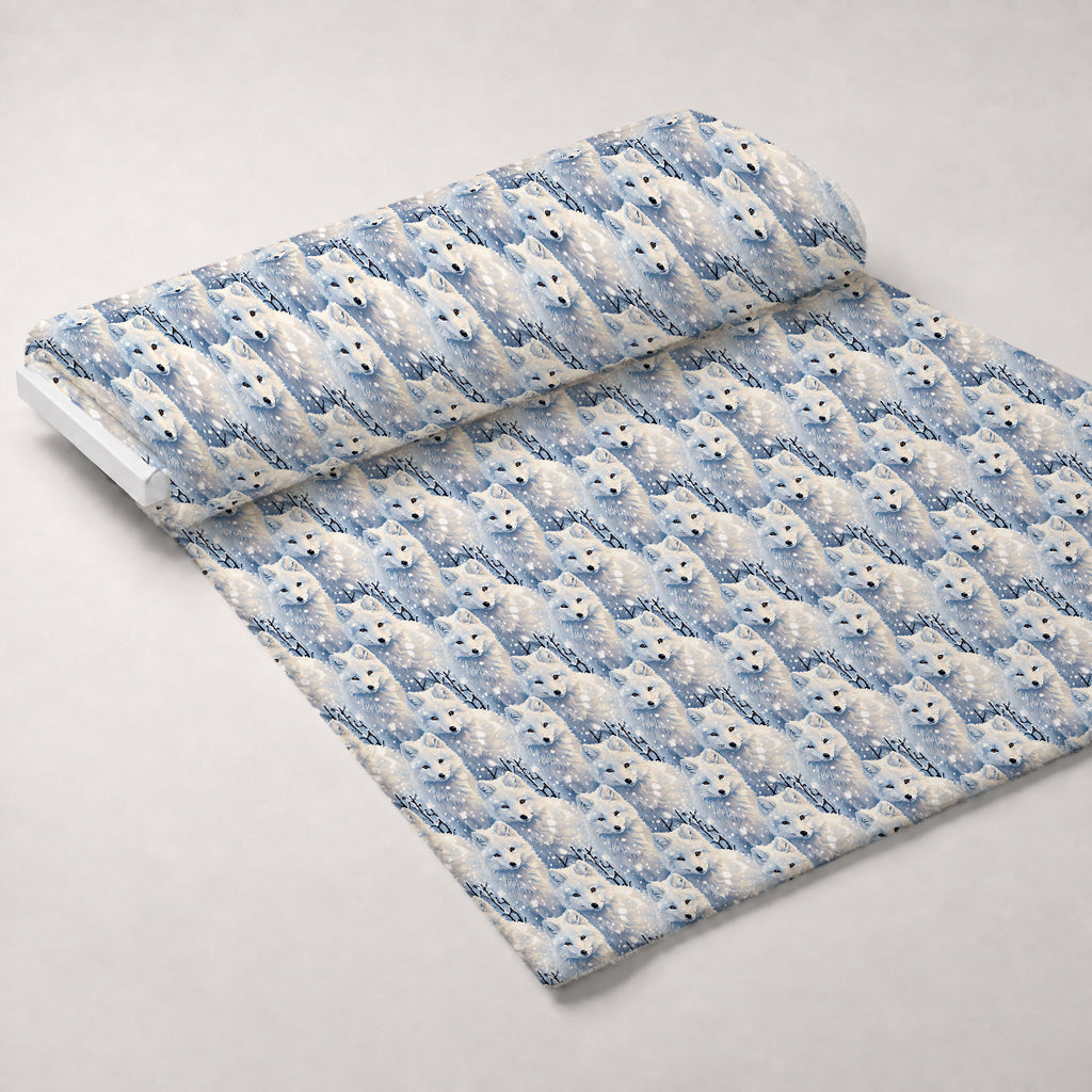 Frosted Woodland Pattern 6 Minky Fabric — plush minky unrolled bolt preview (mv-minky-v1:bolt)