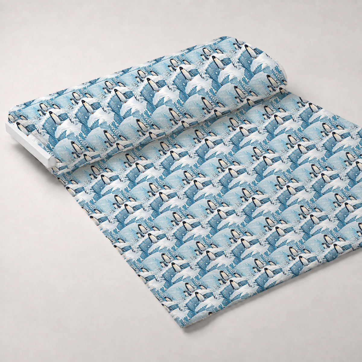 Frosted Woodland Pattern 8 Minky Fabric — plush minky unrolled bolt preview (mv-minky-v1:bolt)