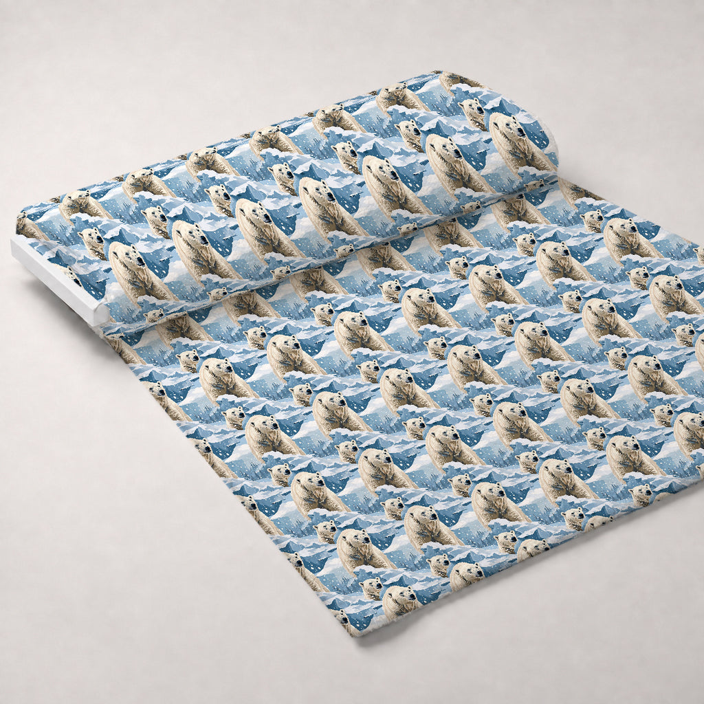 Frosted Woodland Pattern 9 Minky Fabric — plush minky unrolled bolt preview (mv-minky-v1:bolt)