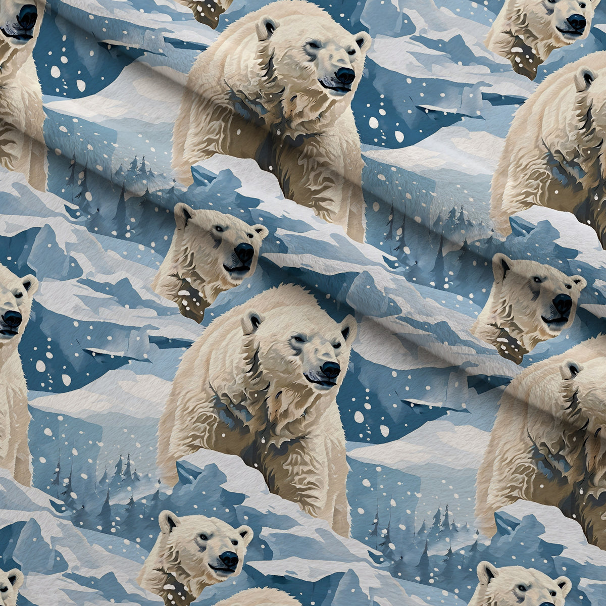 Frosted Woodland Pattern 9 Minky Fabric — plush minky folded close-up preview (mv-minky-v1:lying)