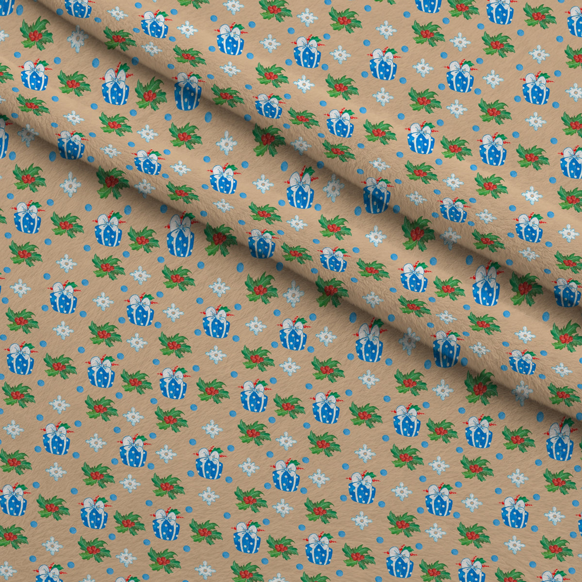 Frosty Lantern Glow Pattern 4 Minky Fabric — plush minky folded close-up preview (mv-minky-v1:lying)