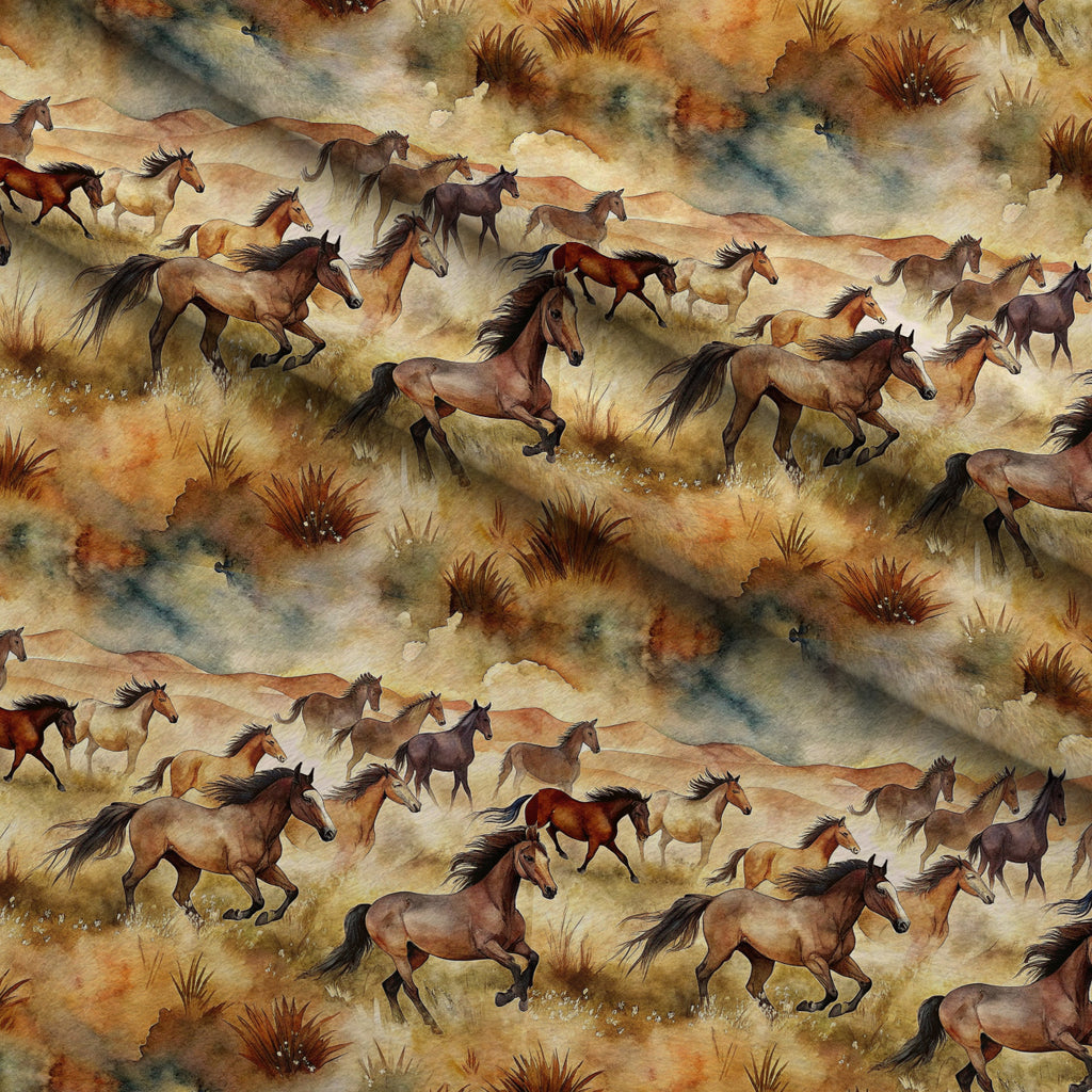 Galloping Mustangs Pattern 1 Minky Fabric — plush minky folded close-up preview (mv-minky-v1:lying)