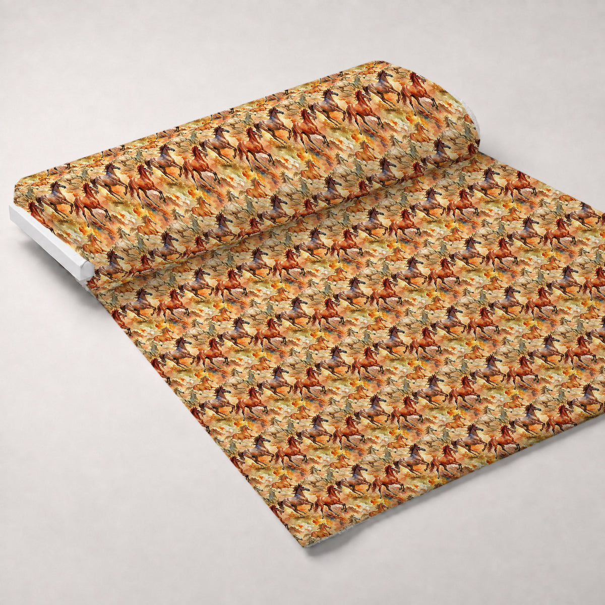 Galloping Mustangs Pattern 10 Minky Fabric — plush minky unrolled bolt preview (mv-minky-v1:bolt)