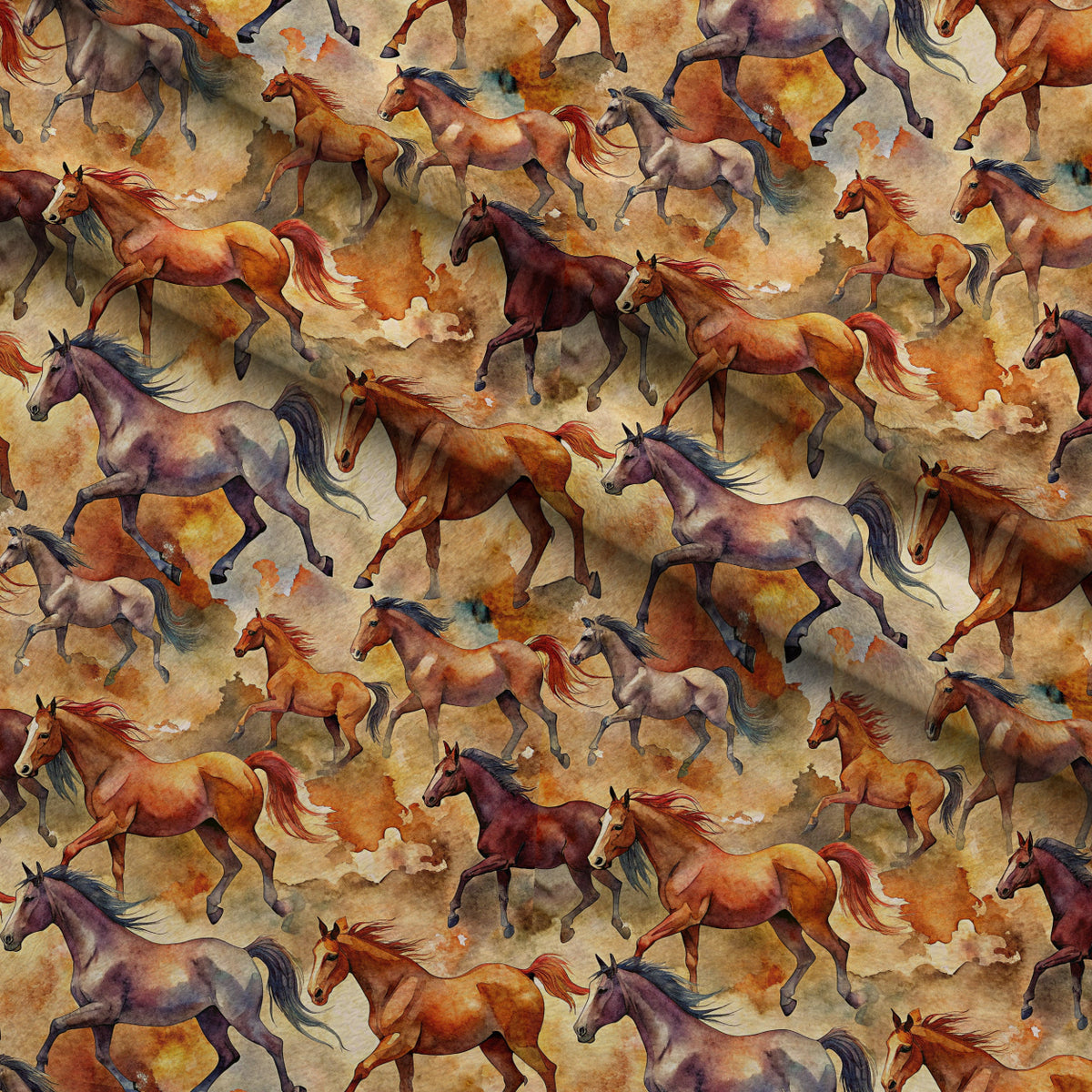 Galloping Mustangs Pattern 11 Minky Fabric — plush minky folded close-up preview (mv-minky-v1:lying)