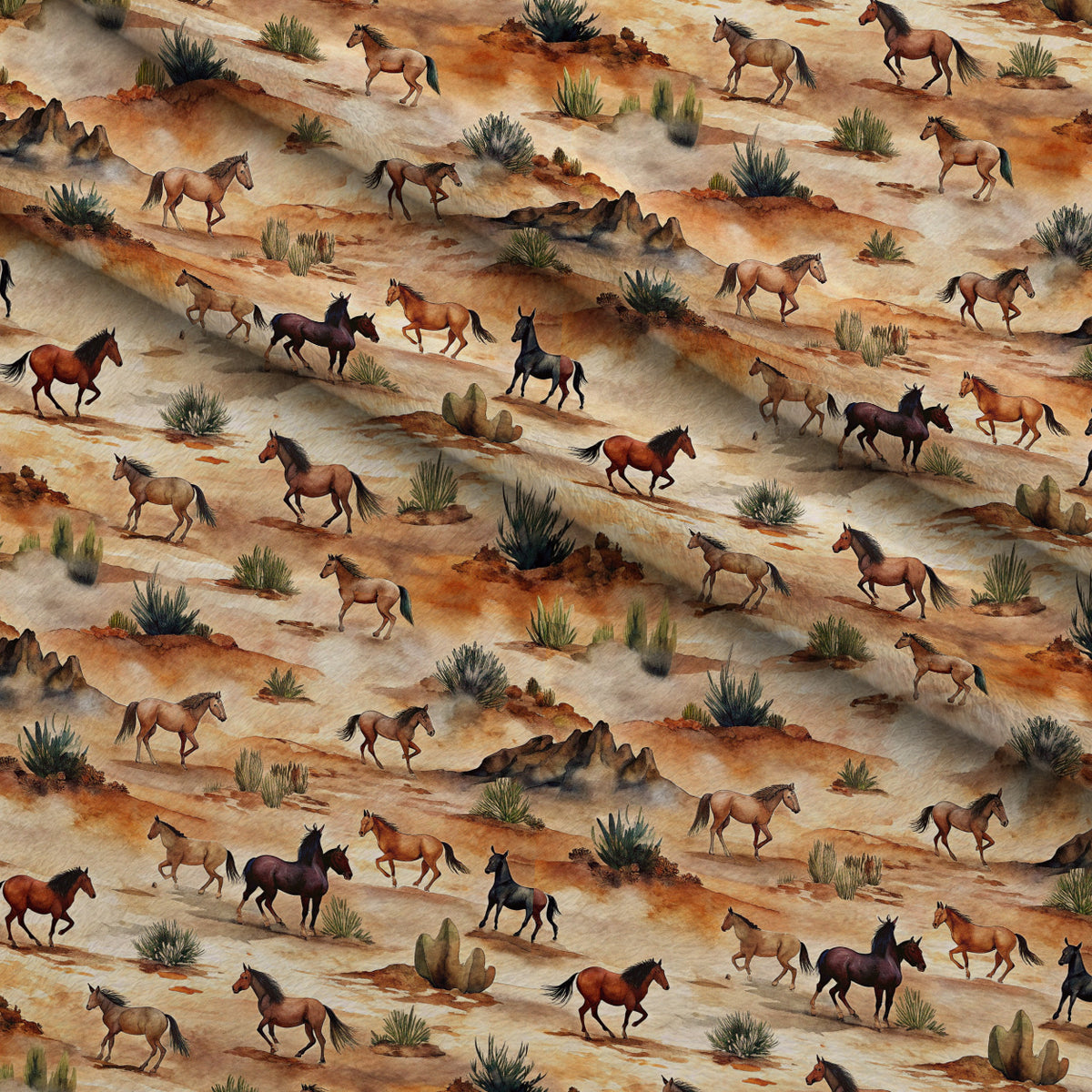 Galloping Mustangs Pattern 13 Minky Fabric — plush minky folded close-up preview (mv-minky-v1:lying)