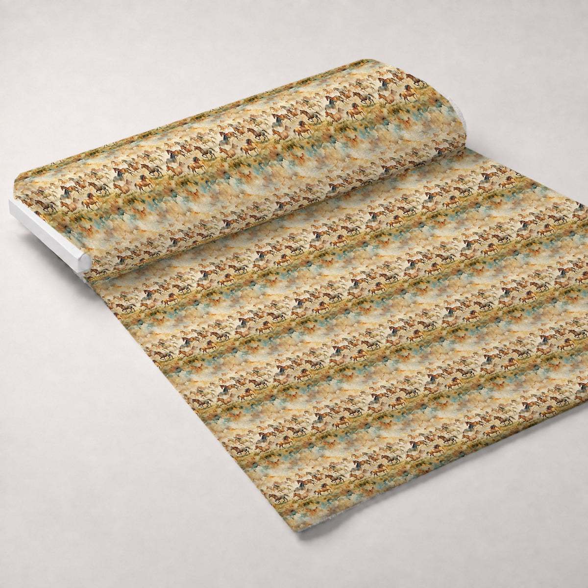 Galloping Mustangs Pattern 14 Minky Fabric — plush minky unrolled bolt preview (mv-minky-v1:bolt)