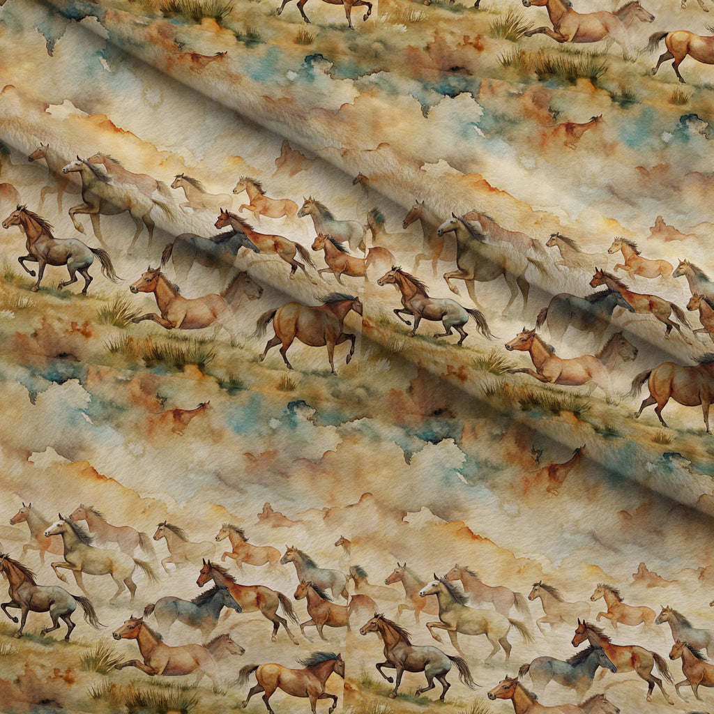 Galloping Mustangs Pattern 14 Minky Fabric — plush minky folded close-up preview (mv-minky-v1:lying)