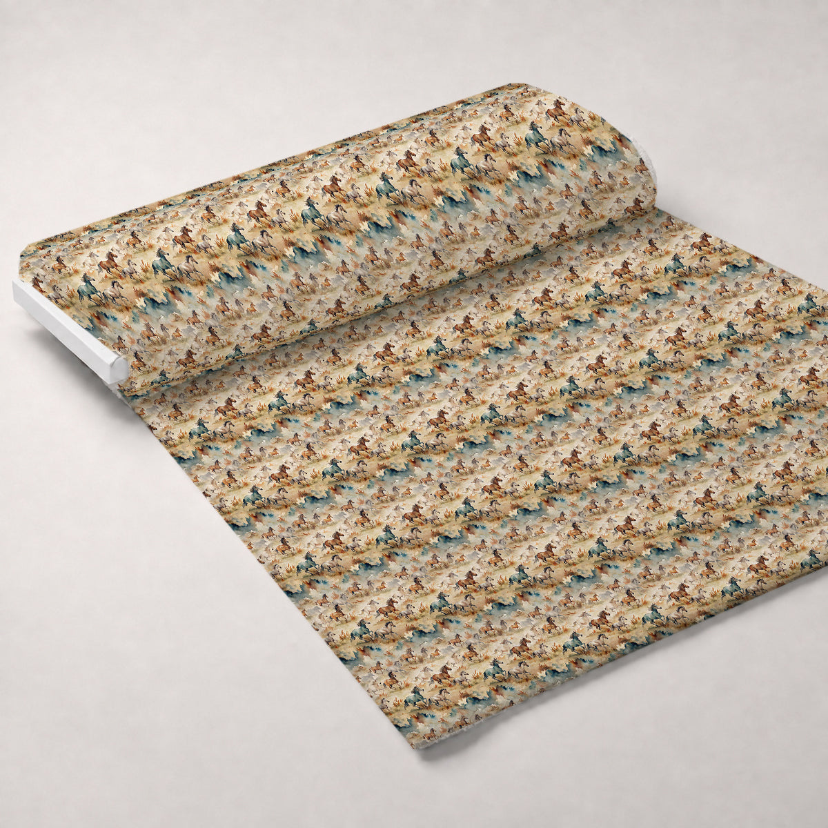 Galloping Mustangs Pattern 15 Minky Fabric — plush minky unrolled bolt preview (mv-minky-v1:bolt)