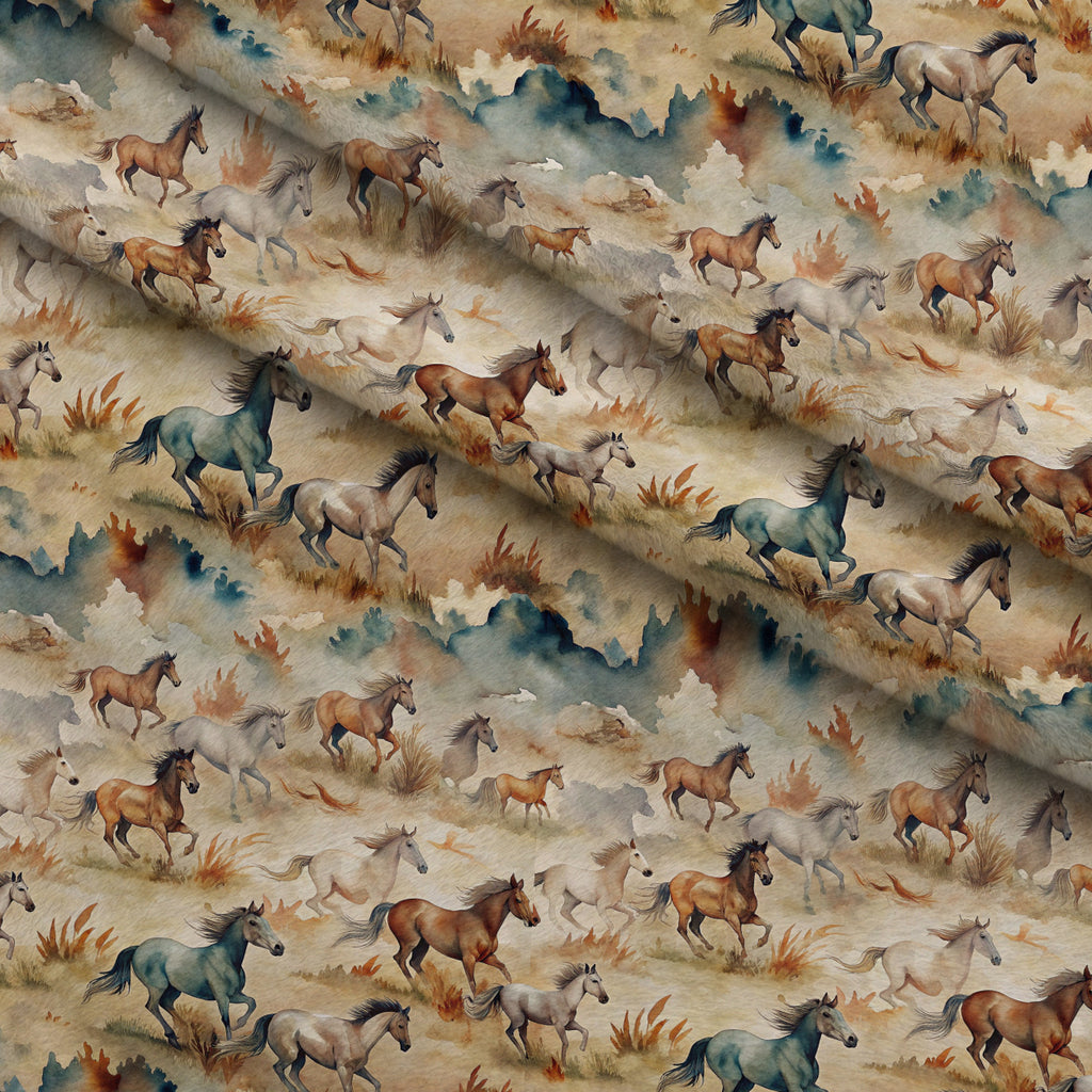 Galloping Mustangs Pattern 15 Minky Fabric — plush minky folded close-up preview (mv-minky-v1:lying)