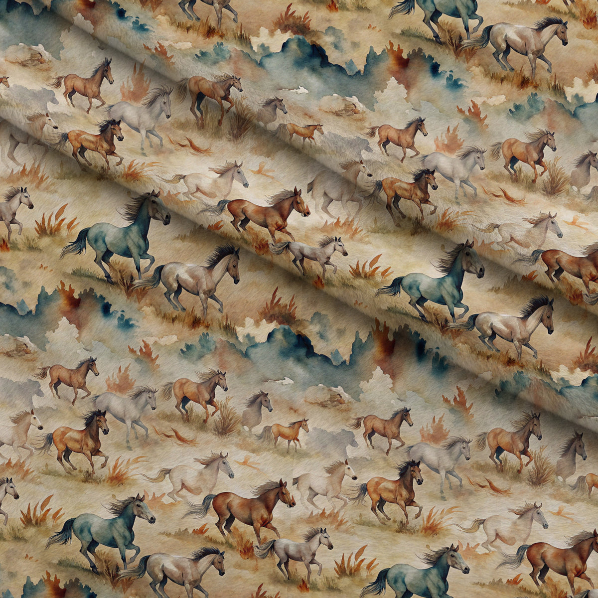 Galloping Mustangs Pattern 15 Minky Fabric — plush minky folded close-up preview (mv-minky-v1:lying)