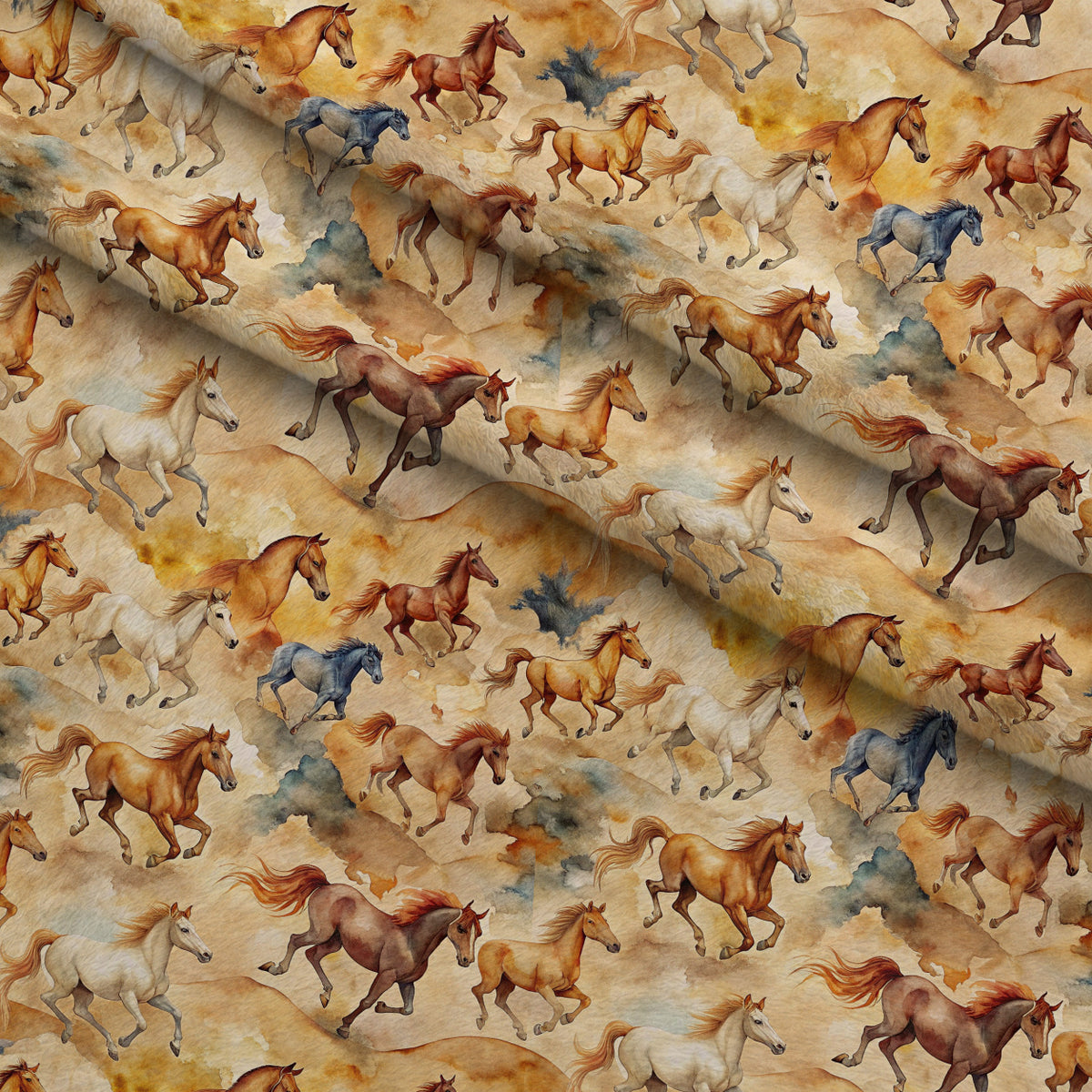 Galloping Mustangs Pattern 16 Minky Fabric — plush minky folded close-up preview (mv-minky-v1:lying)