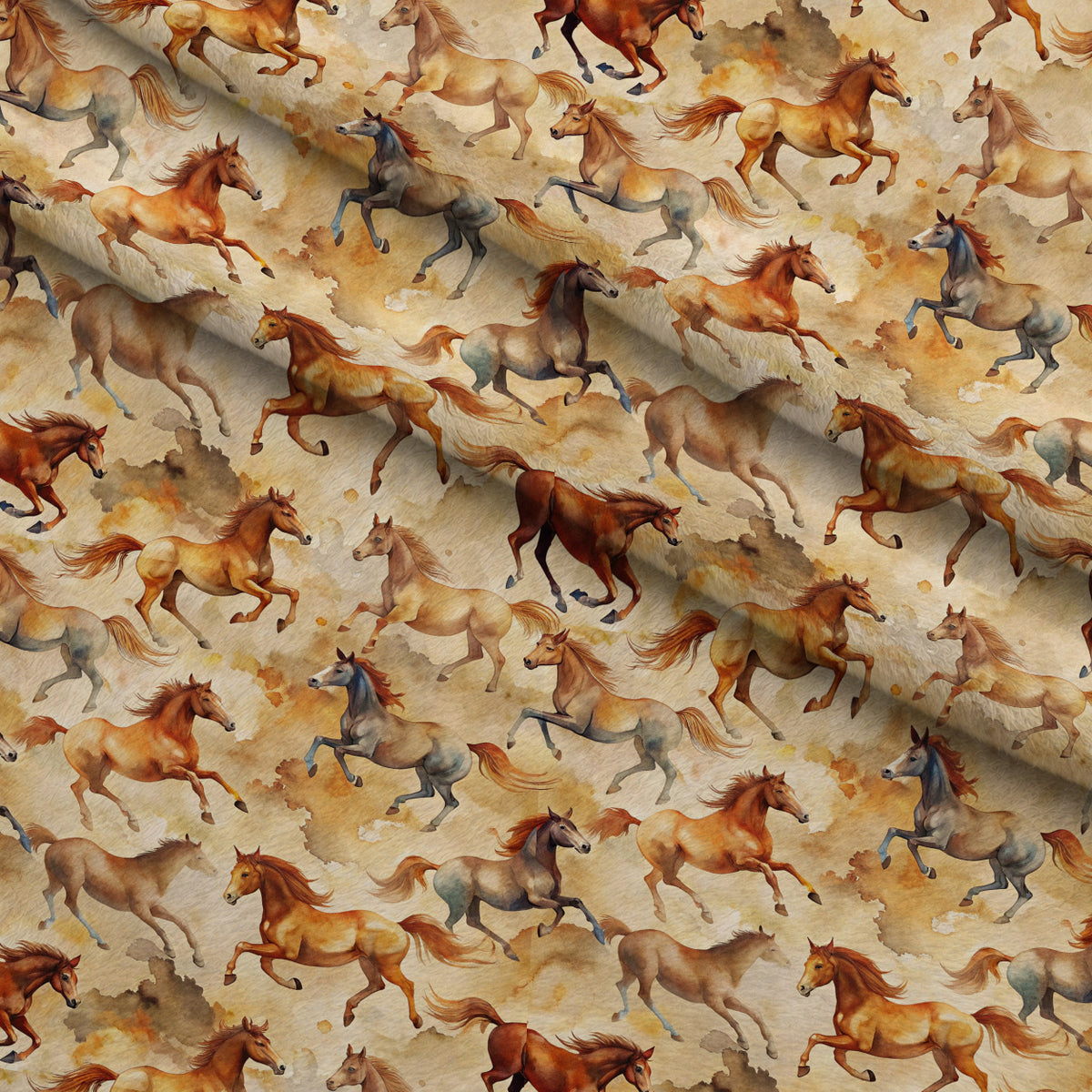 Galloping Mustangs Pattern 17 Minky Fabric — plush minky folded close-up preview (mv-minky-v1:lying)