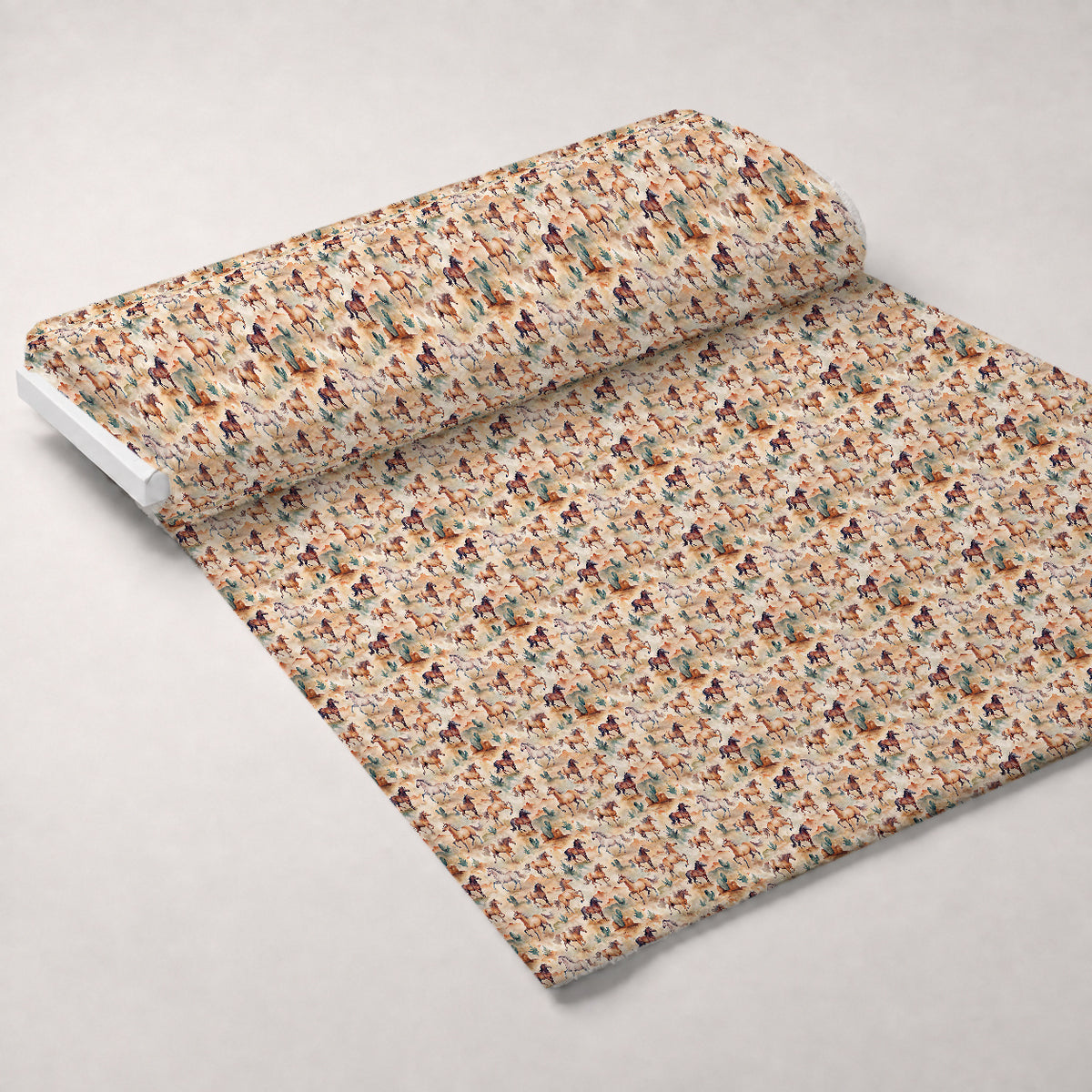 Galloping Mustangs Pattern 19 Minky Fabric — plush minky unrolled bolt preview (mv-minky-v1:bolt)