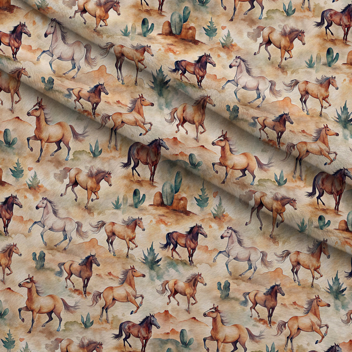 Galloping Mustangs Pattern 19 Minky Fabric — plush minky folded close-up preview (mv-minky-v1:lying)