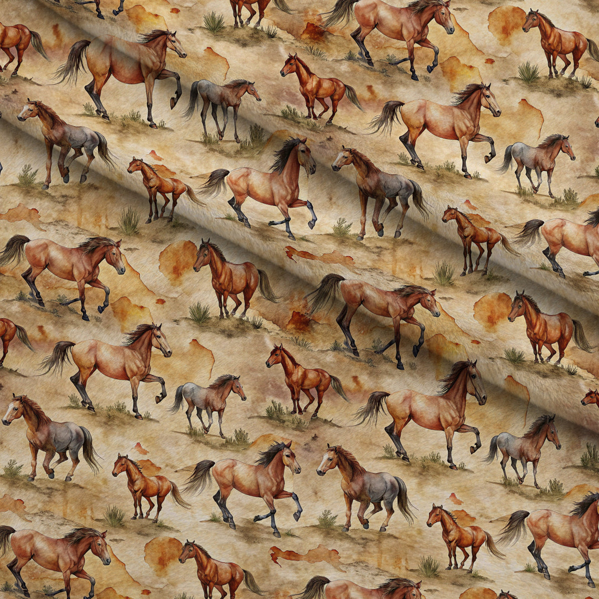 Galloping Mustangs Pattern 2 Minky Fabric — plush minky folded close-up preview (mv-minky-v1:lying)