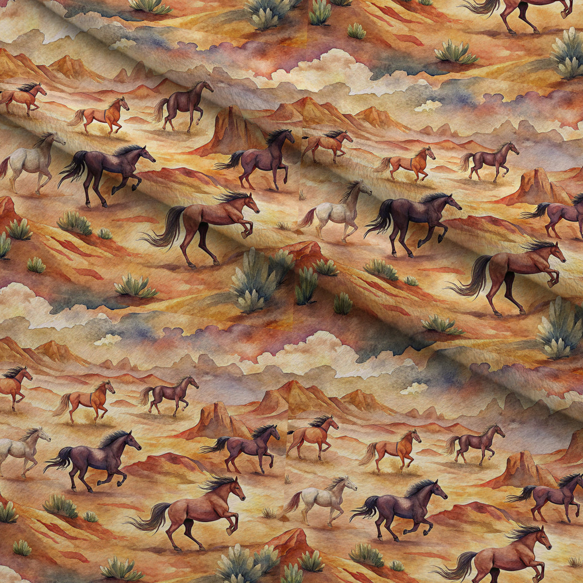 Galloping Mustangs Pattern 20 Minky Fabric — plush minky folded close-up preview (mv-minky-v1:lying)
