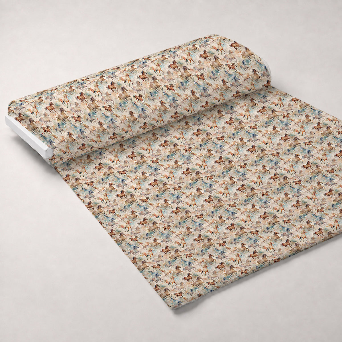 Galloping Mustangs Pattern 25 Minky Fabric — plush minky unrolled bolt preview (mv-minky-v1:bolt)