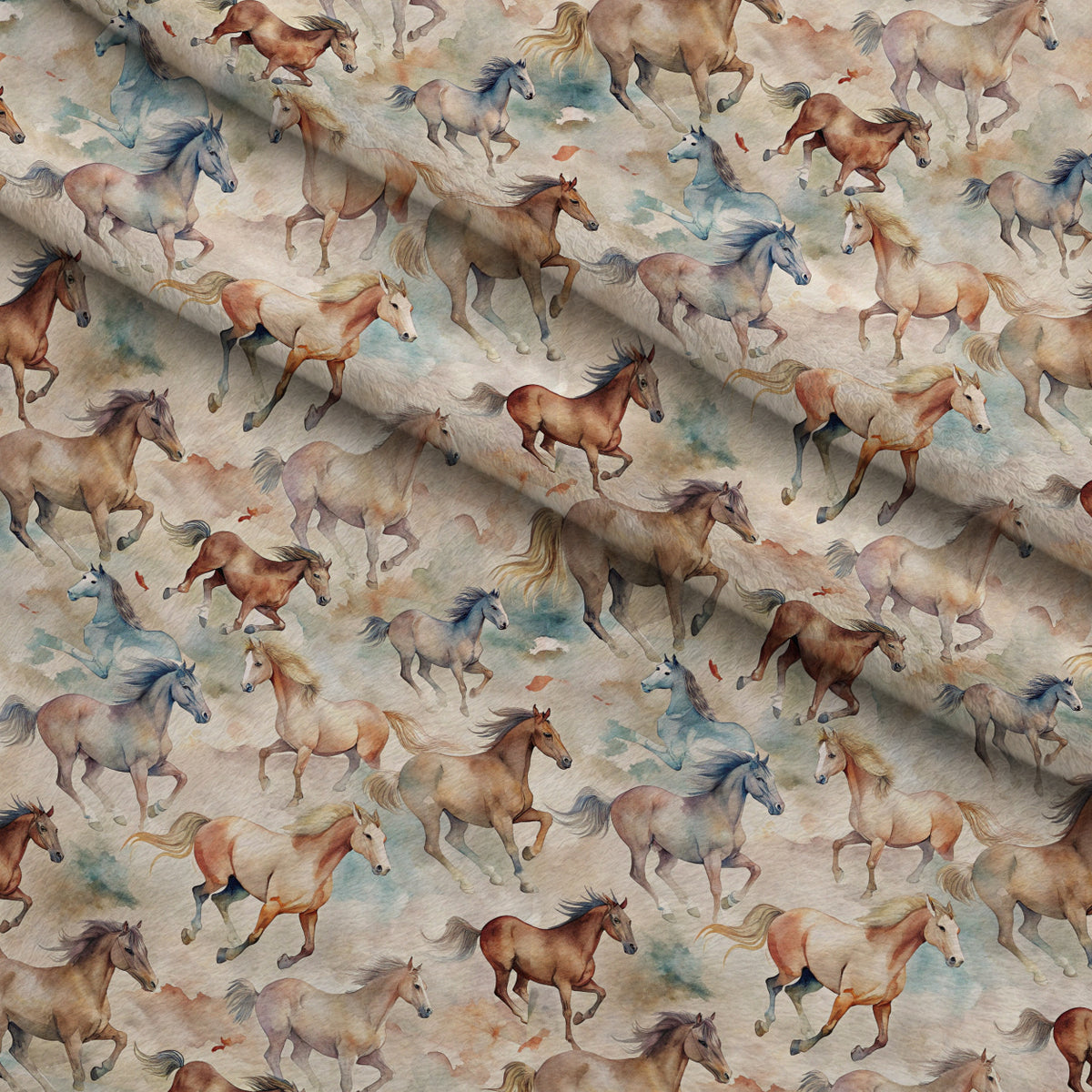 Galloping Mustangs Pattern 25 Minky Fabric — plush minky folded close-up preview (mv-minky-v1:lying)