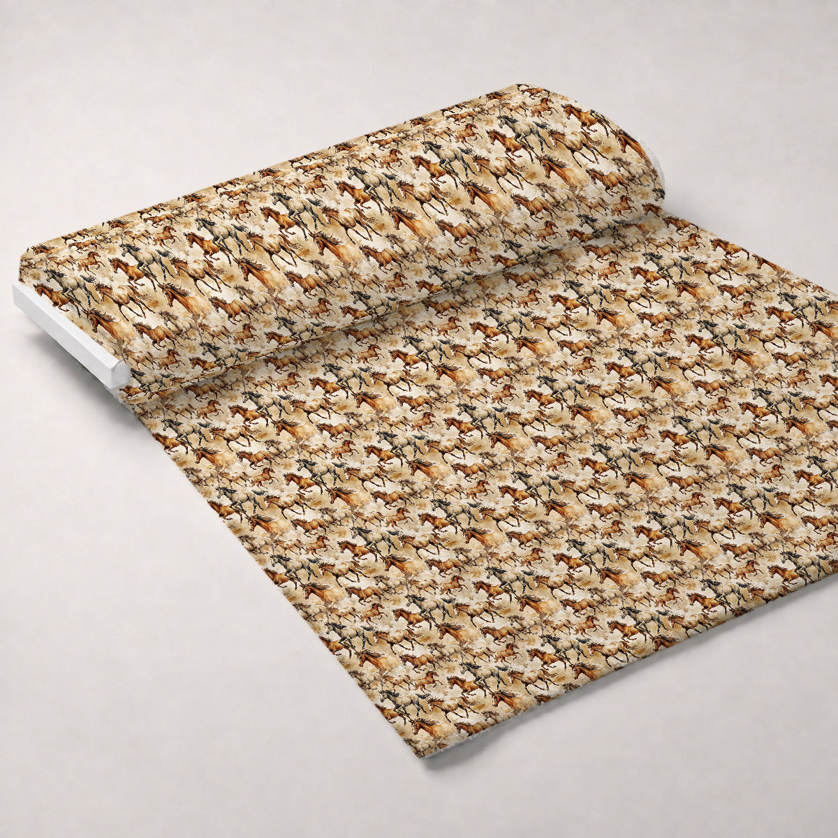 Galloping Mustangs Pattern 27 Minky Fabric — plush minky unrolled bolt preview (mv-minky-v1:bolt)