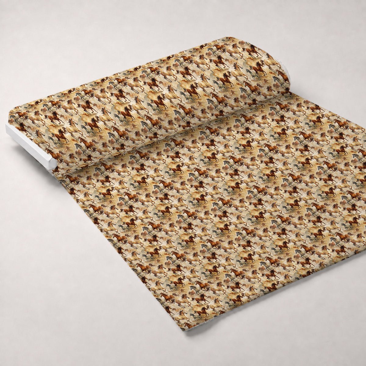 Galloping Mustangs Pattern 28 Minky Fabric — plush minky unrolled bolt preview (mv-minky-v1:bolt)