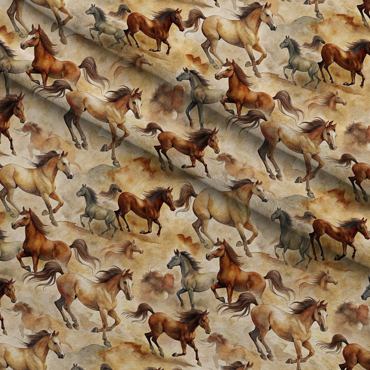 Galloping Mustangs Pattern 28 Minky Fabric — plush minky folded close-up preview (mv-minky-v1:lying)