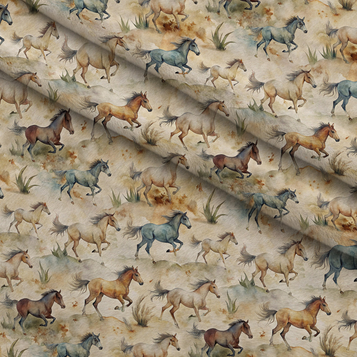 Galloping Mustangs Pattern 29 Minky Fabric — plush minky folded close-up preview (mv-minky-v1:lying)
