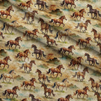 Galloping Mustangs Pattern 3 Minky Fabric — plush minky folded close-up preview (mv-minky-v1:lying)