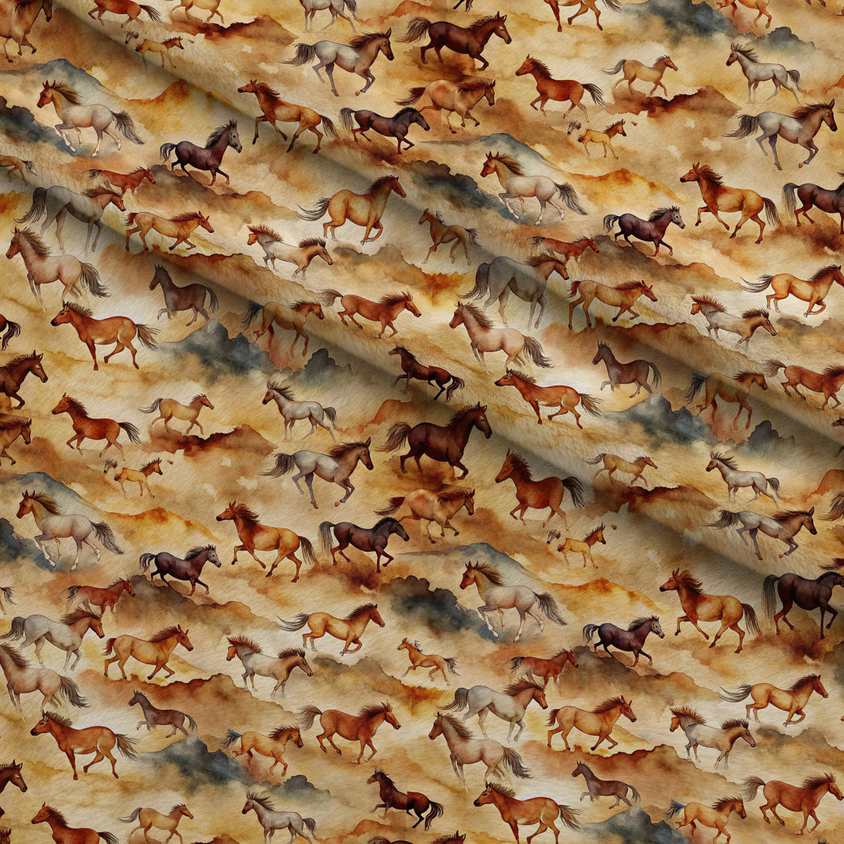 Galloping Mustangs Pattern 5 Minky Fabric — plush minky folded close-up preview (mv-minky-v1:lying)