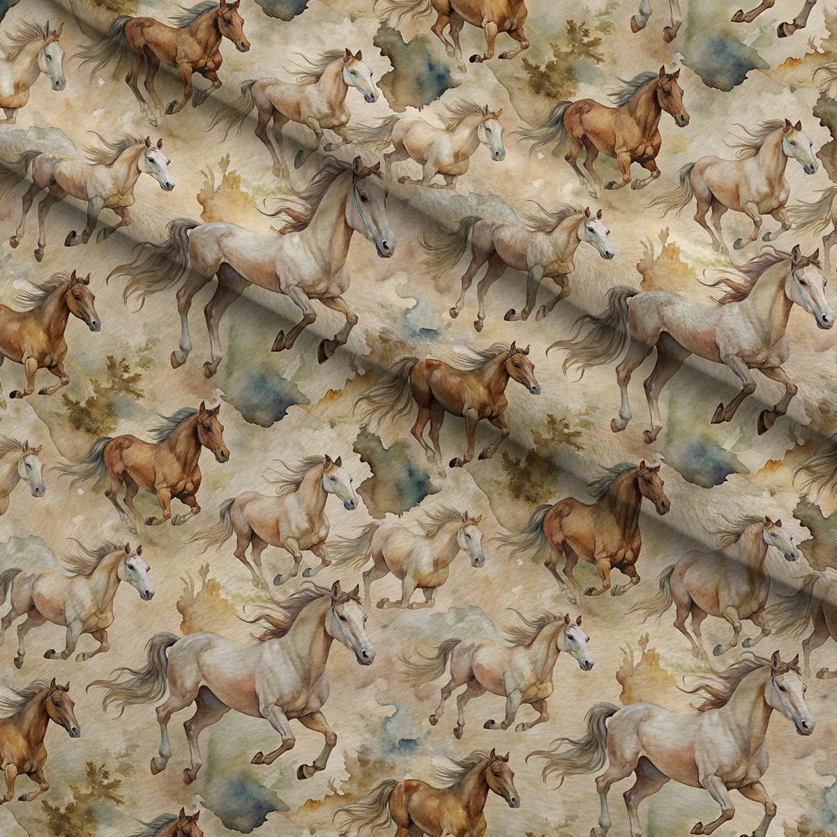 Galloping Mustangs Pattern 7 Minky Fabric — plush minky folded close-up preview (mv-minky-v1:lying)