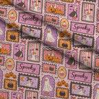 Giggly Ghost Parade Pattern 1 Minky Fabric — plush minky folded close-up preview (mv-minky-v1:lying)
