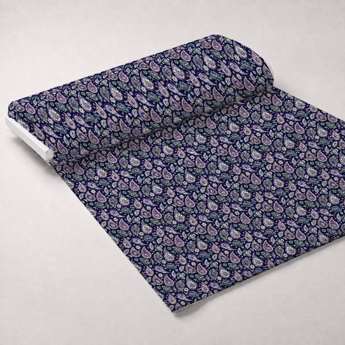 Gilded Boteh Blooms Pattern 3 Minky Fabric — plush minky unrolled bolt preview (mv-minky-v1:bolt)