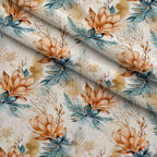 Gilded Coastal Blooms Pattern 1 Minky Fabric — plush minky folded close-up preview (mv-minky-v1:lying)