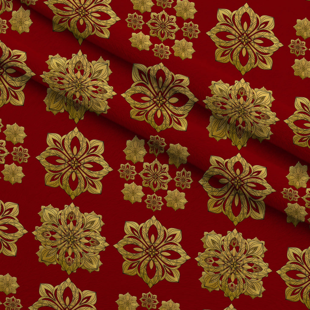 Gilded Crimson Pattern 6 Minky Fabric — plush minky folded close-up preview (mv-minky-v1:lying)