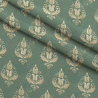 Gilded Evergreen Hearth Pattern 12 Minky Fabric — plush minky folded close-up preview (mv-minky-v1:lying)